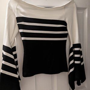 Rosetta Getty scarf hem off shoulder top